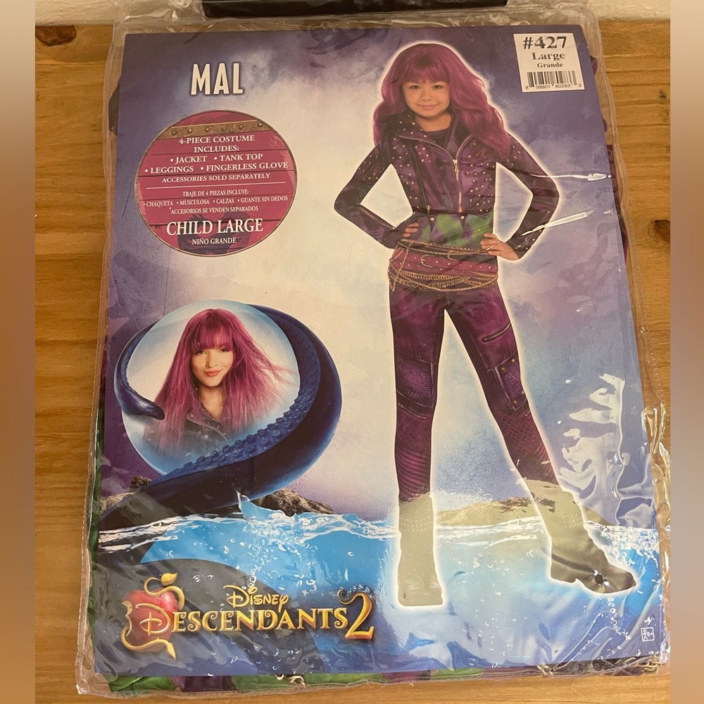 Disney Descendants 2 Mal Purple Jacket and Leggings Costume